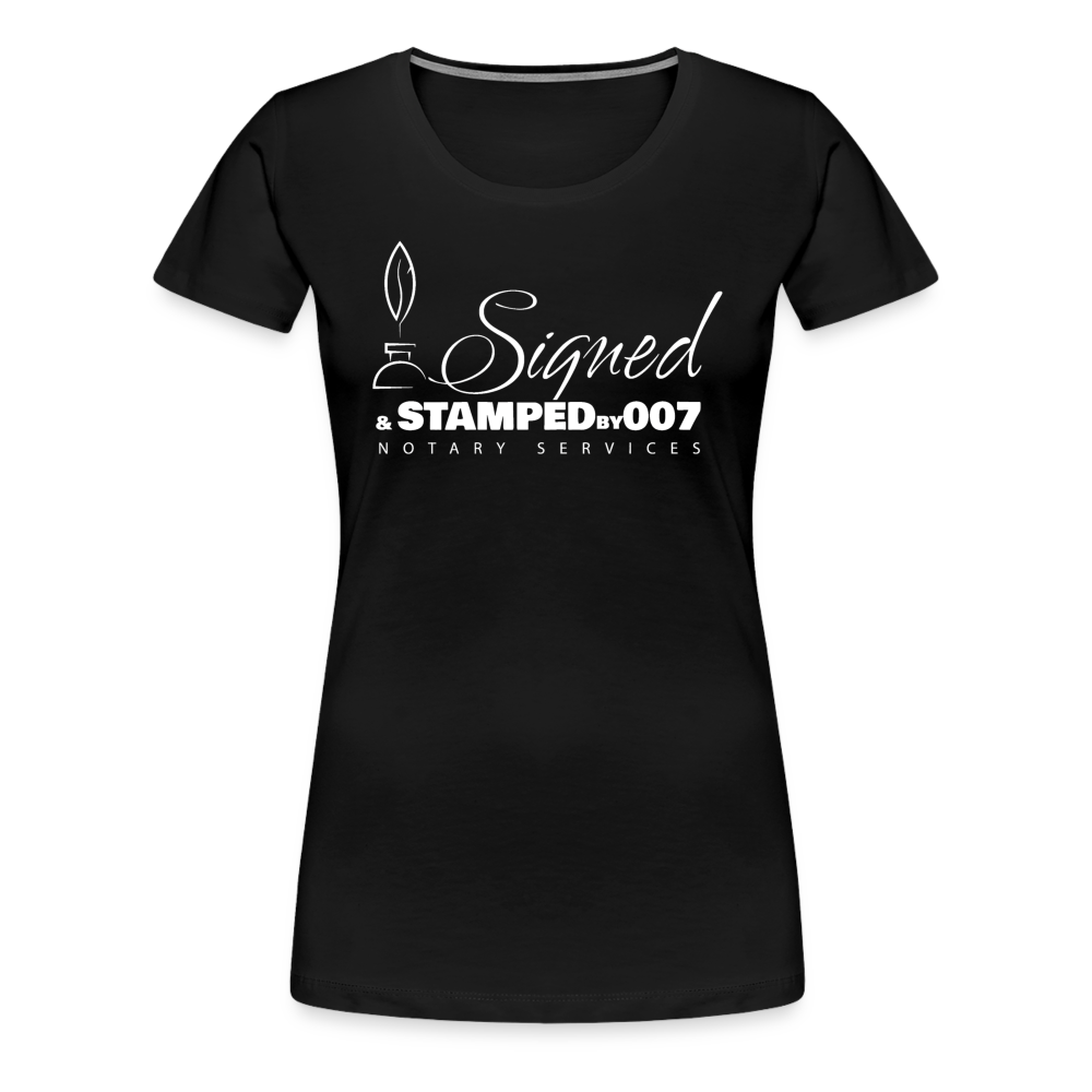 White SS Women’s Premium T-Shirt - black