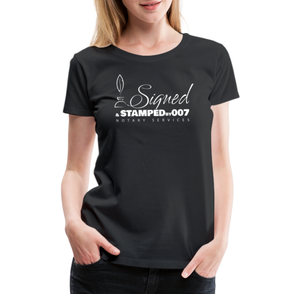 White SS Women’s Premium T-Shirt - black