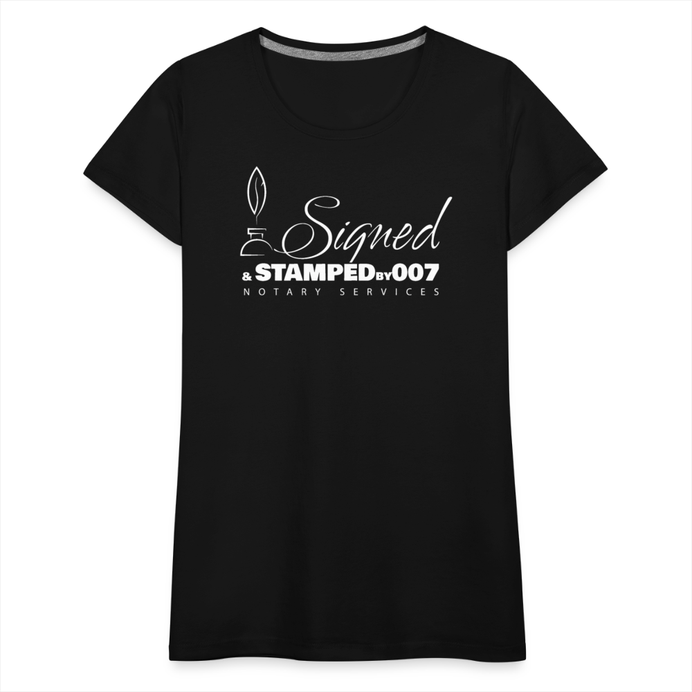 White SS Women’s Premium T-Shirt - black