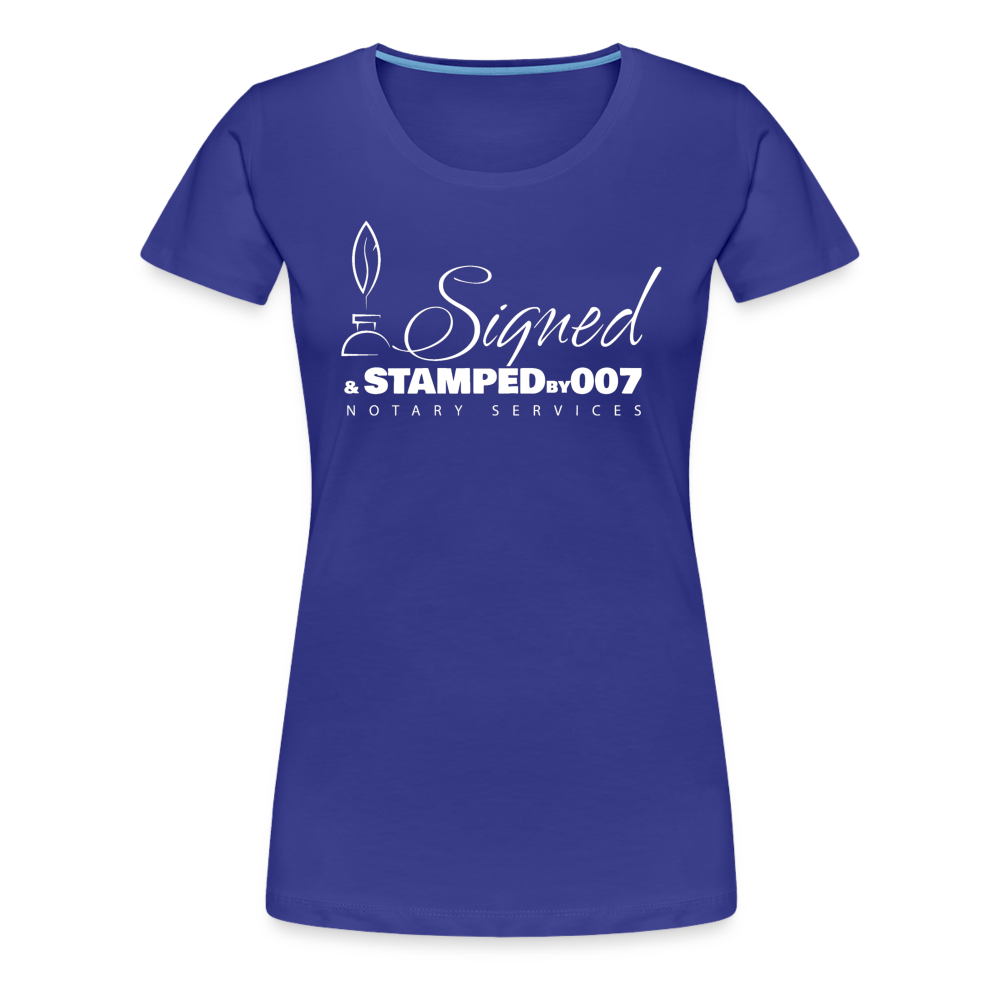 White SS Women’s Premium T-Shirt - royal blue