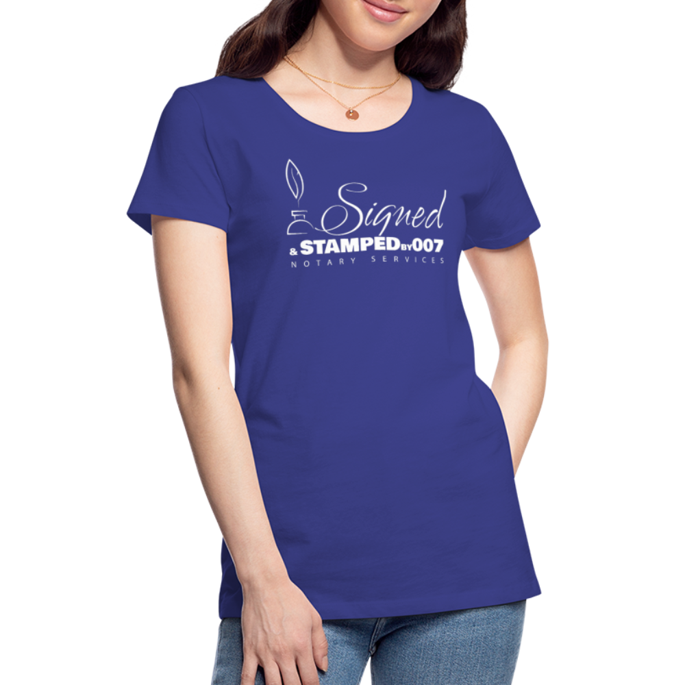 White SS Women’s Premium T-Shirt - royal blue