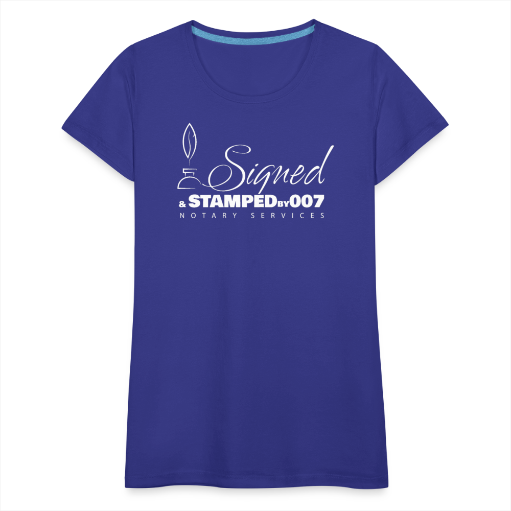 White SS Women’s Premium T-Shirt - royal blue