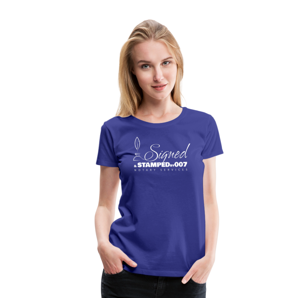 White SS Women’s Premium T-Shirt - royal blue