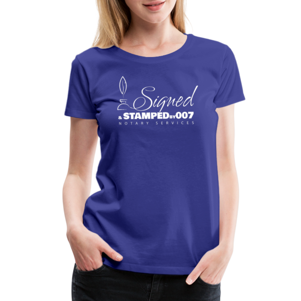 White SS Women’s Premium T-Shirt - royal blue