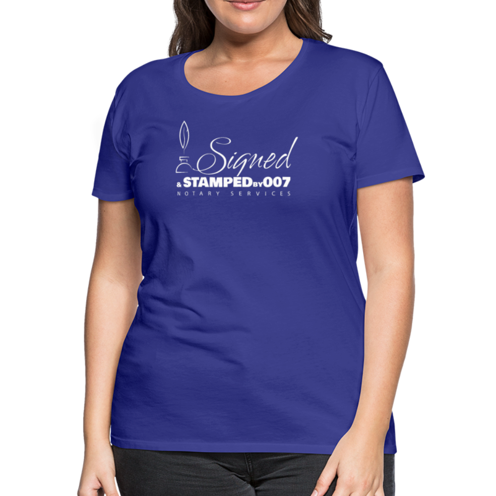 White SS Women’s Premium T-Shirt - royal blue