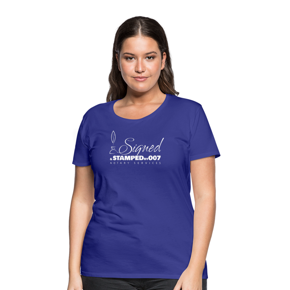 White SS Women’s Premium T-Shirt - royal blue