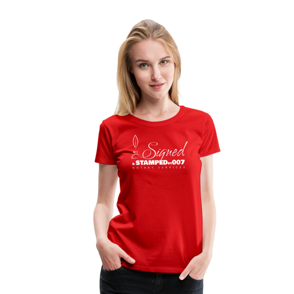 White SS Women’s Premium T-Shirt - red