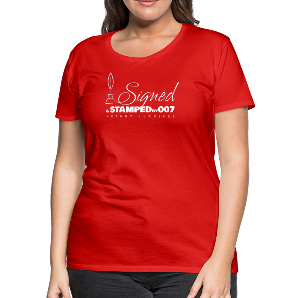 White SS Women’s Premium T-Shirt - red