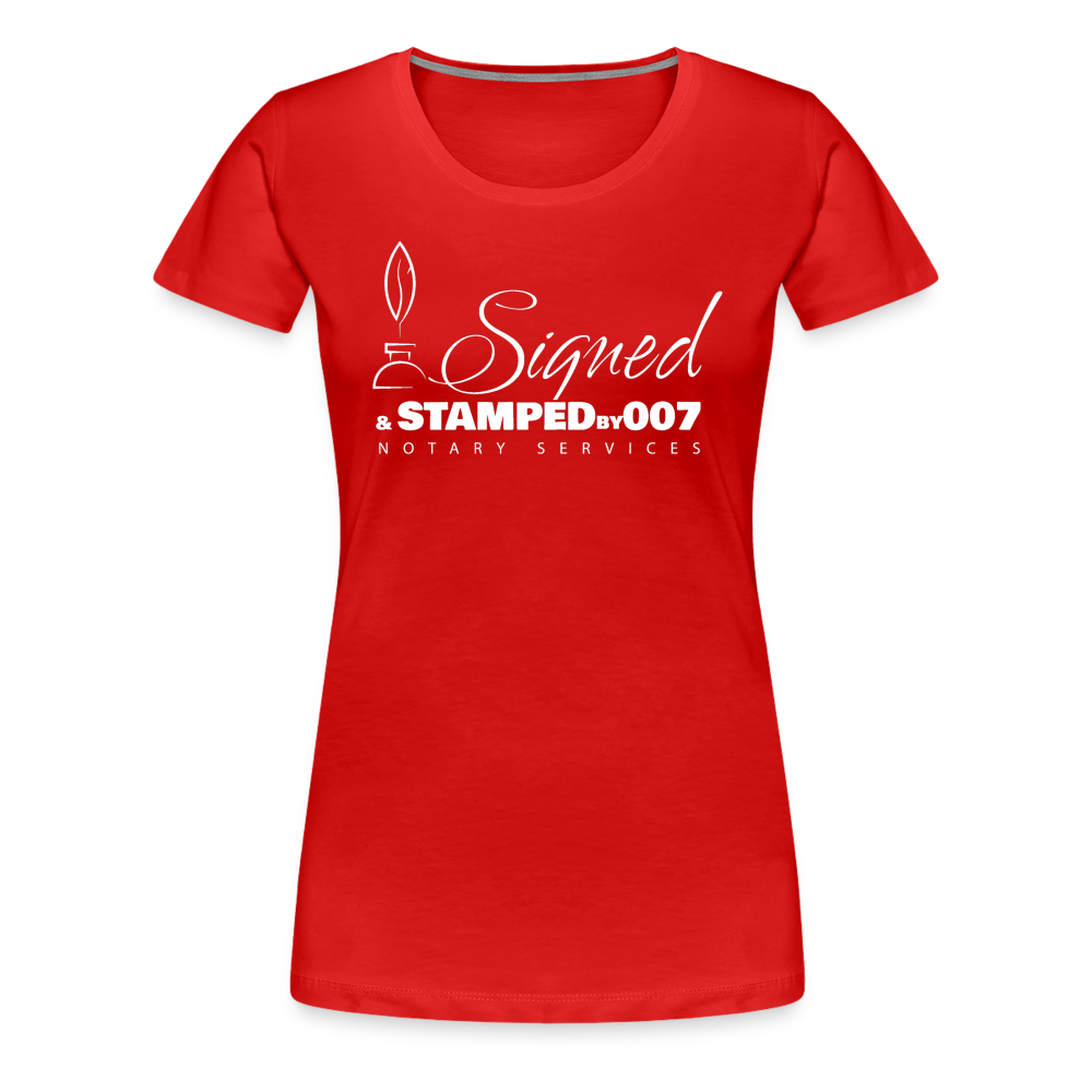 White SS Women’s Premium T-Shirt - red