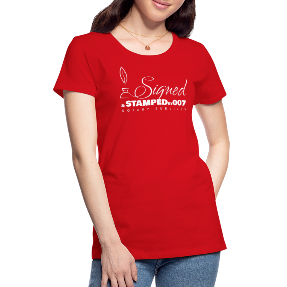 White SS Women’s Premium T-Shirt - red