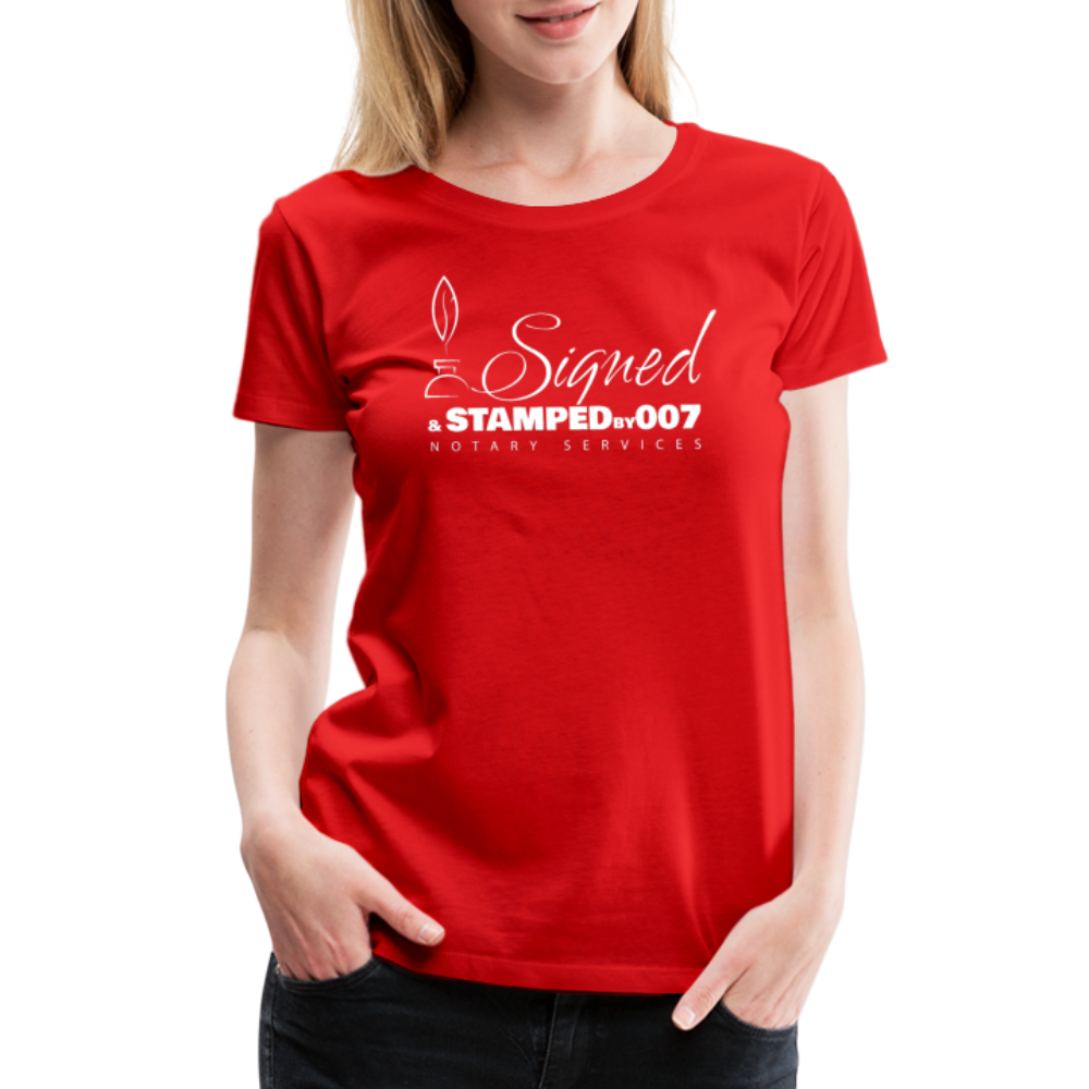 White SS Women’s Premium T-Shirt - red