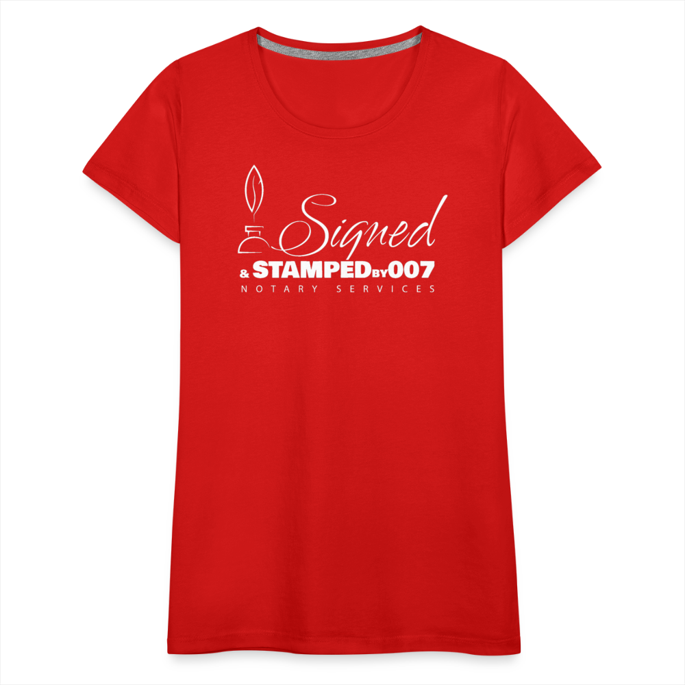 White SS Women’s Premium T-Shirt - red