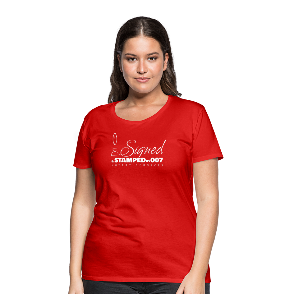 White SS Women’s Premium T-Shirt - red