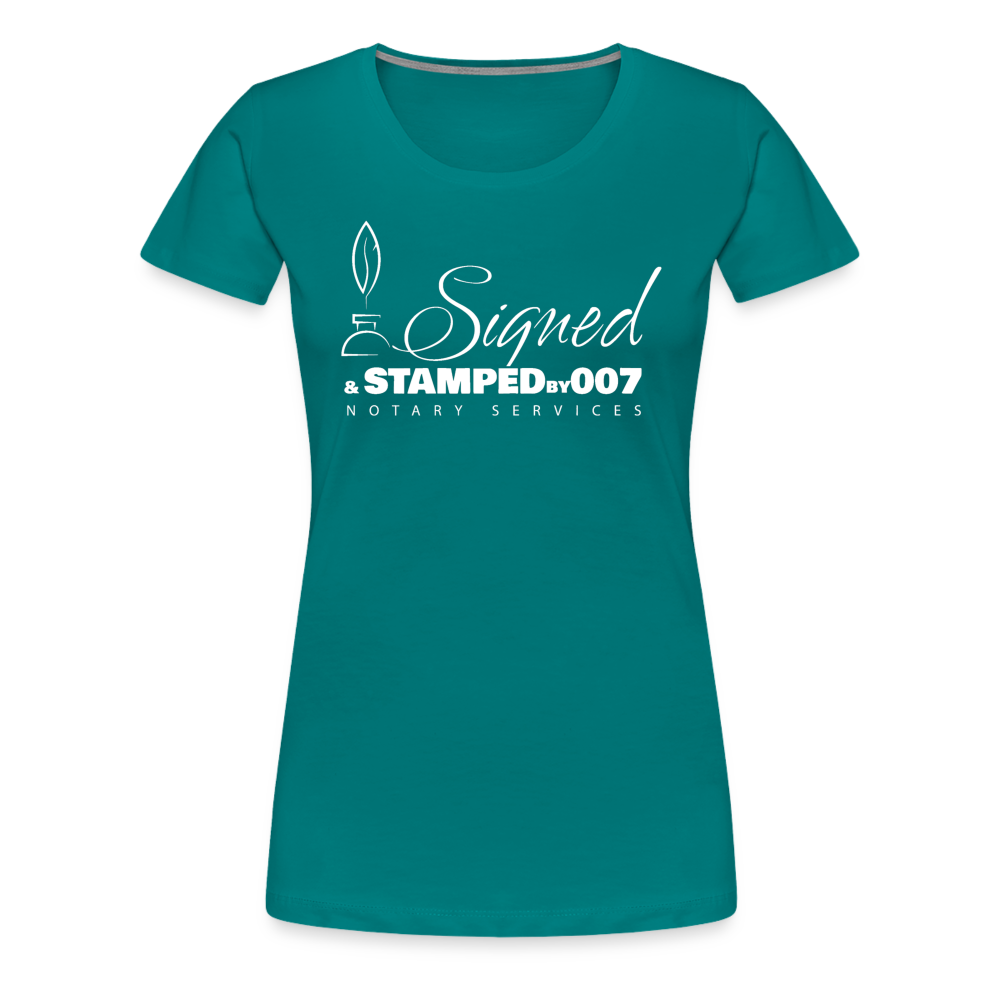 White SS Women’s Premium T-Shirt - teal