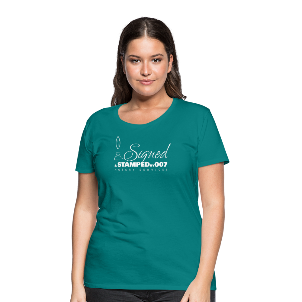 White SS Women’s Premium T-Shirt - teal