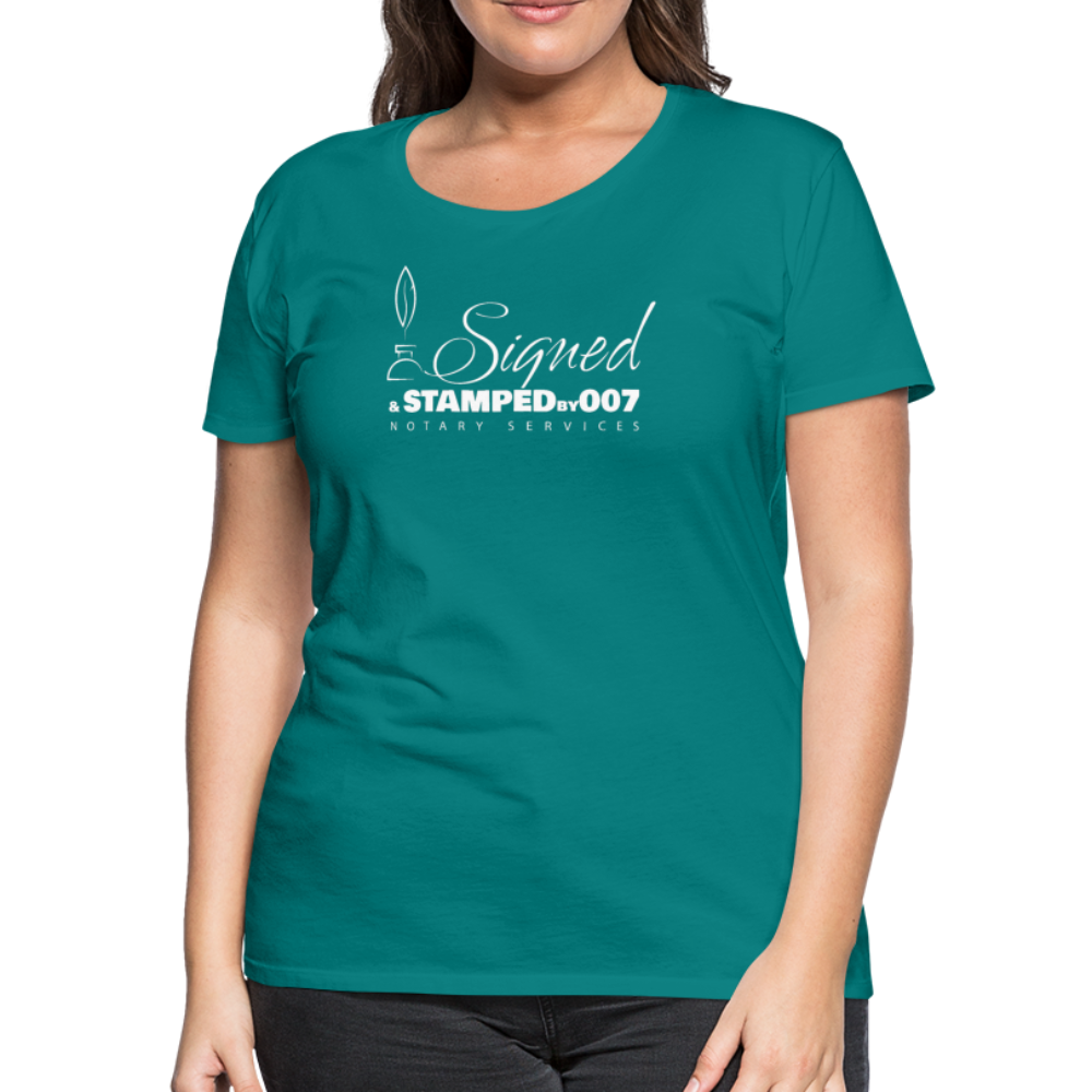 White SS Women’s Premium T-Shirt - teal