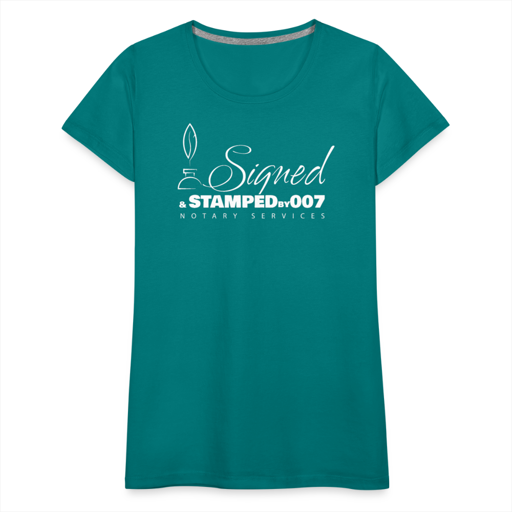 White SS Women’s Premium T-Shirt - teal