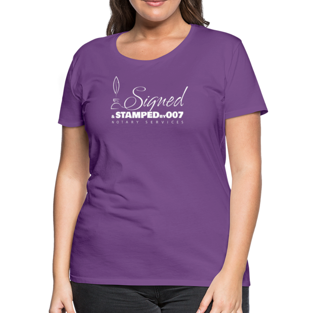 White SS Women’s Premium T-Shirt - purple