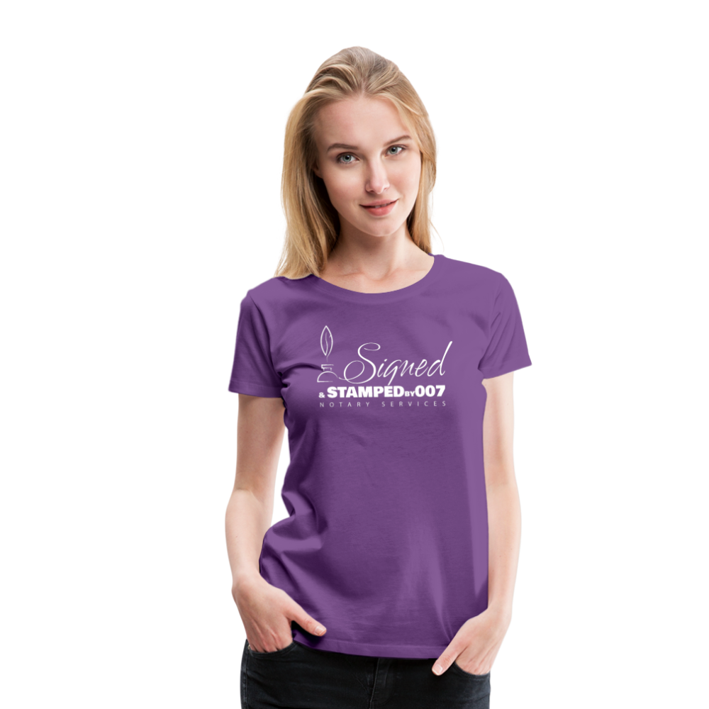 White SS Women’s Premium T-Shirt - purple