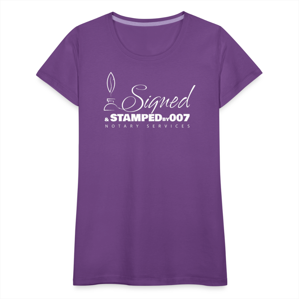 White SS Women’s Premium T-Shirt - purple