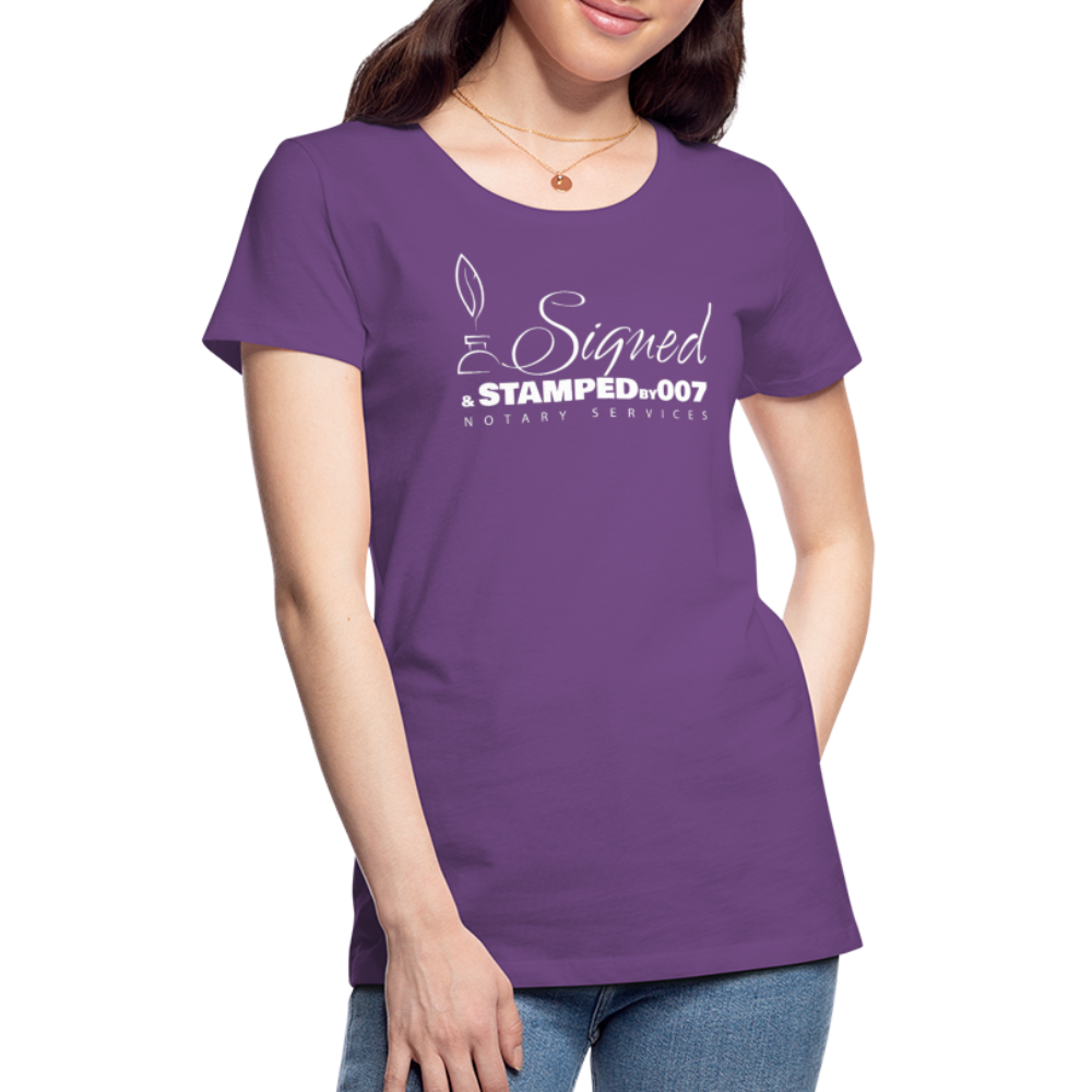 White SS Women’s Premium T-Shirt - purple