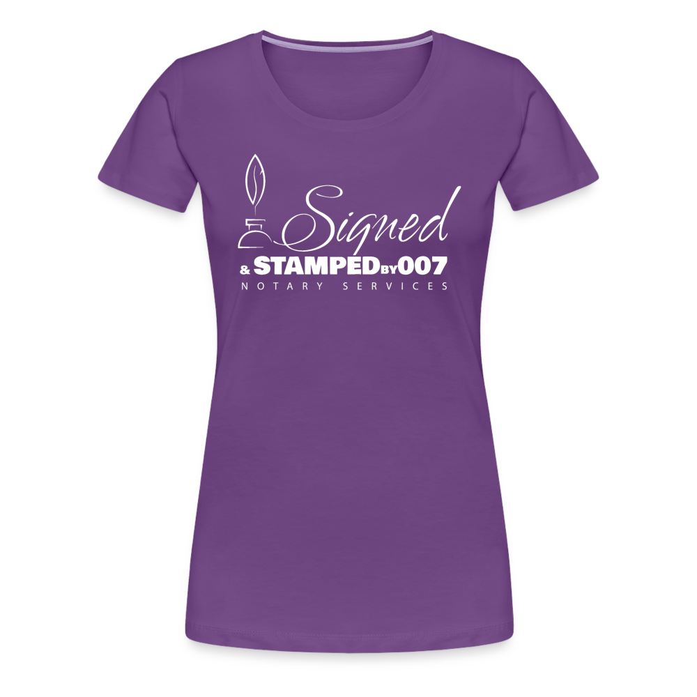 White SS Women’s Premium T-Shirt - purple