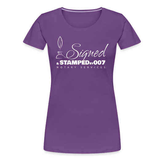 White SS Women’s Premium T-Shirt - purple