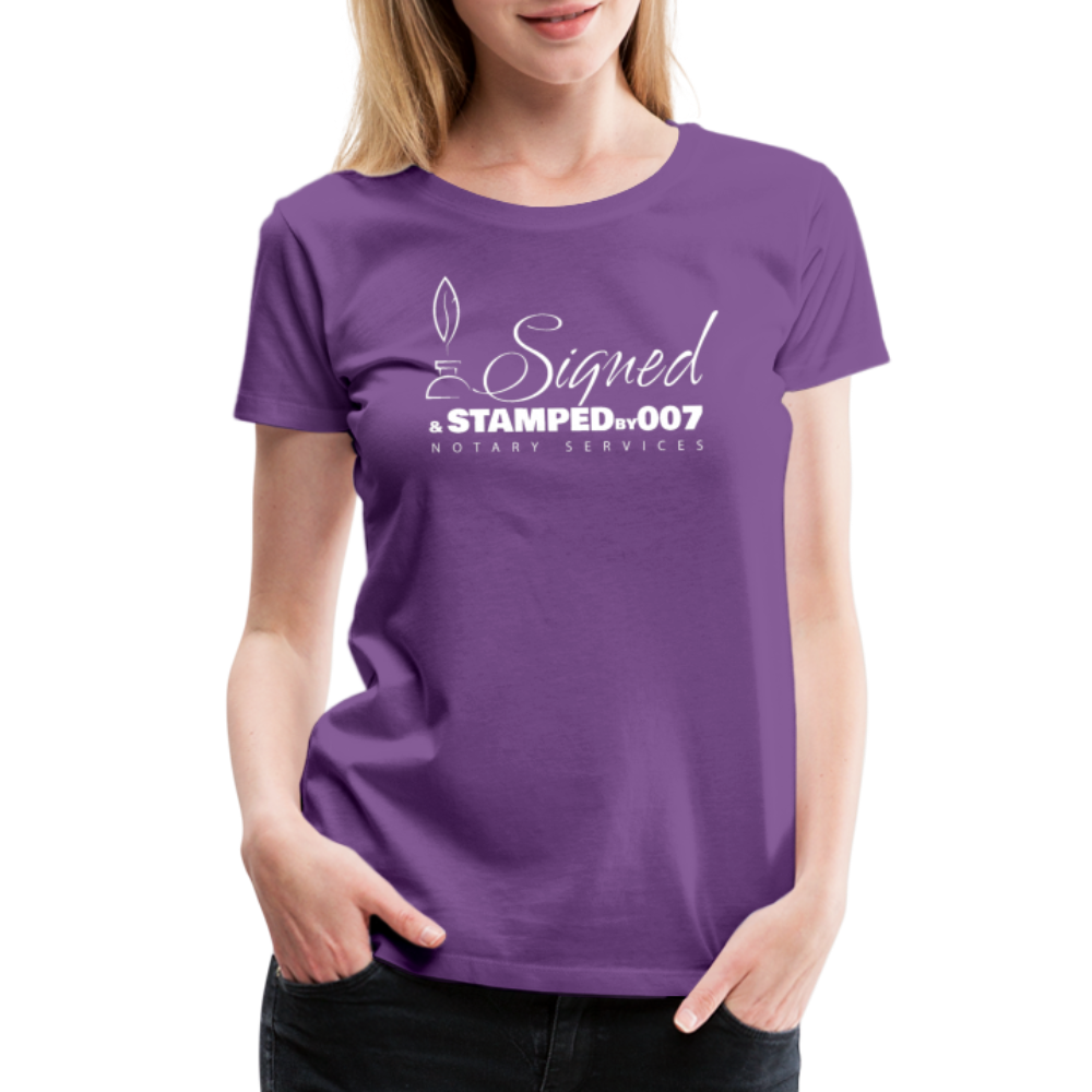 White SS Women’s Premium T-Shirt - purple