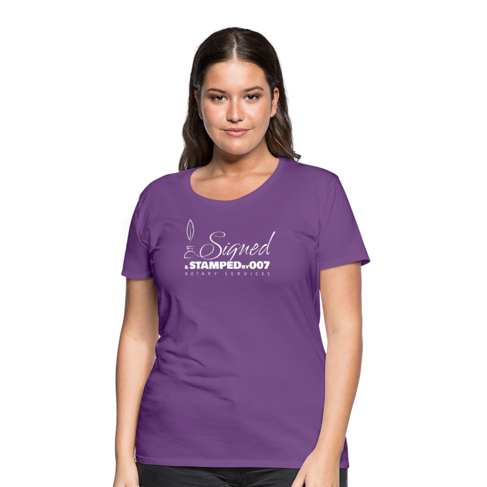 White SS Women’s Premium T-Shirt - purple