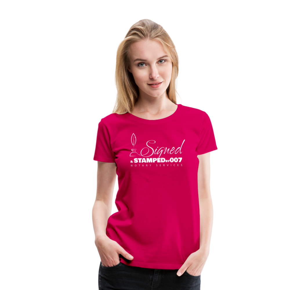 White SS Women’s Premium T-Shirt - dark pink