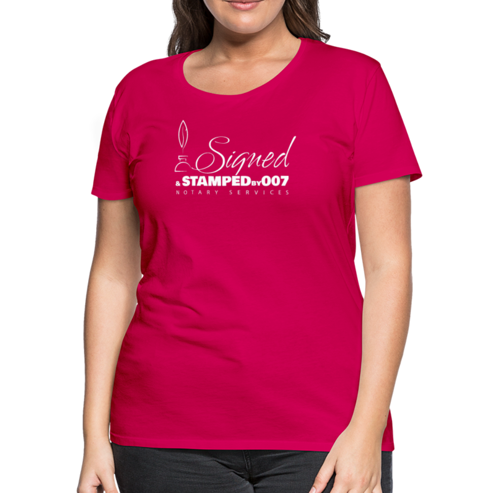 White SS Women’s Premium T-Shirt - dark pink