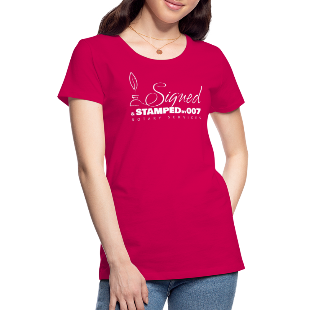 White SS Women’s Premium T-Shirt - dark pink