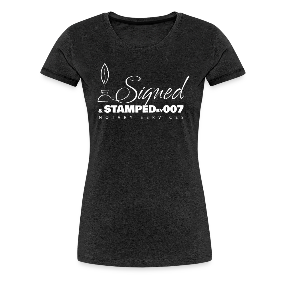 White SS Women’s Premium T-Shirt - charcoal grey