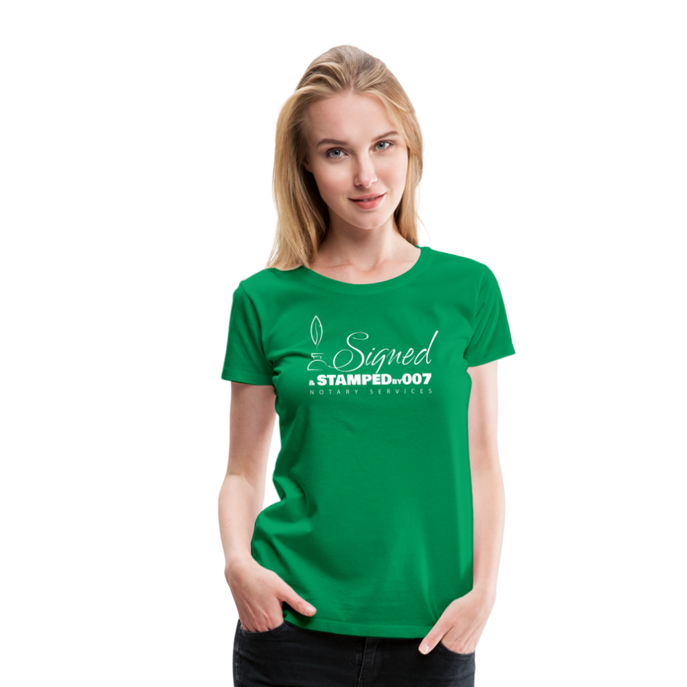 White SS Women’s Premium T-Shirt - kelly green