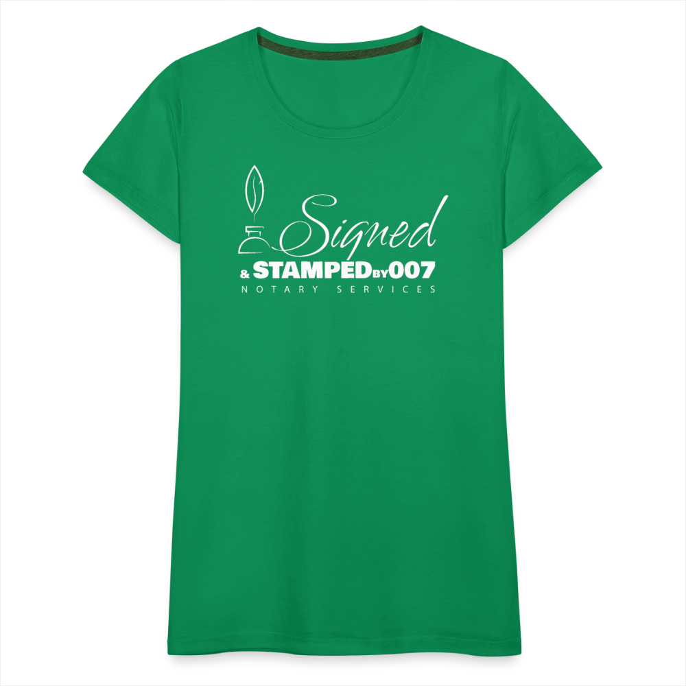 White SS Women’s Premium T-Shirt - kelly green