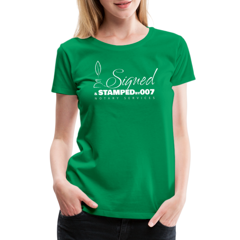 White SS Women’s Premium T-Shirt - kelly green