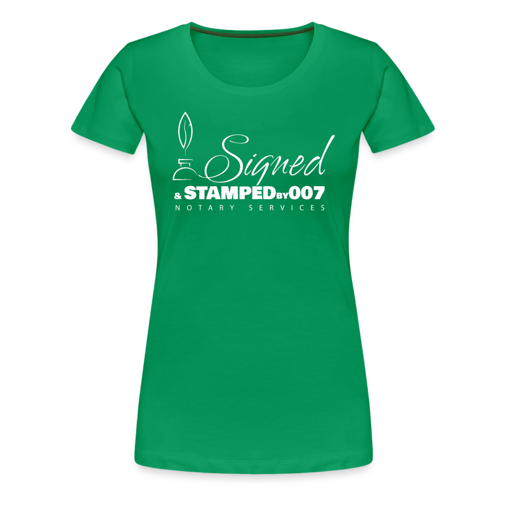 White SS Women’s Premium T-Shirt - kelly green