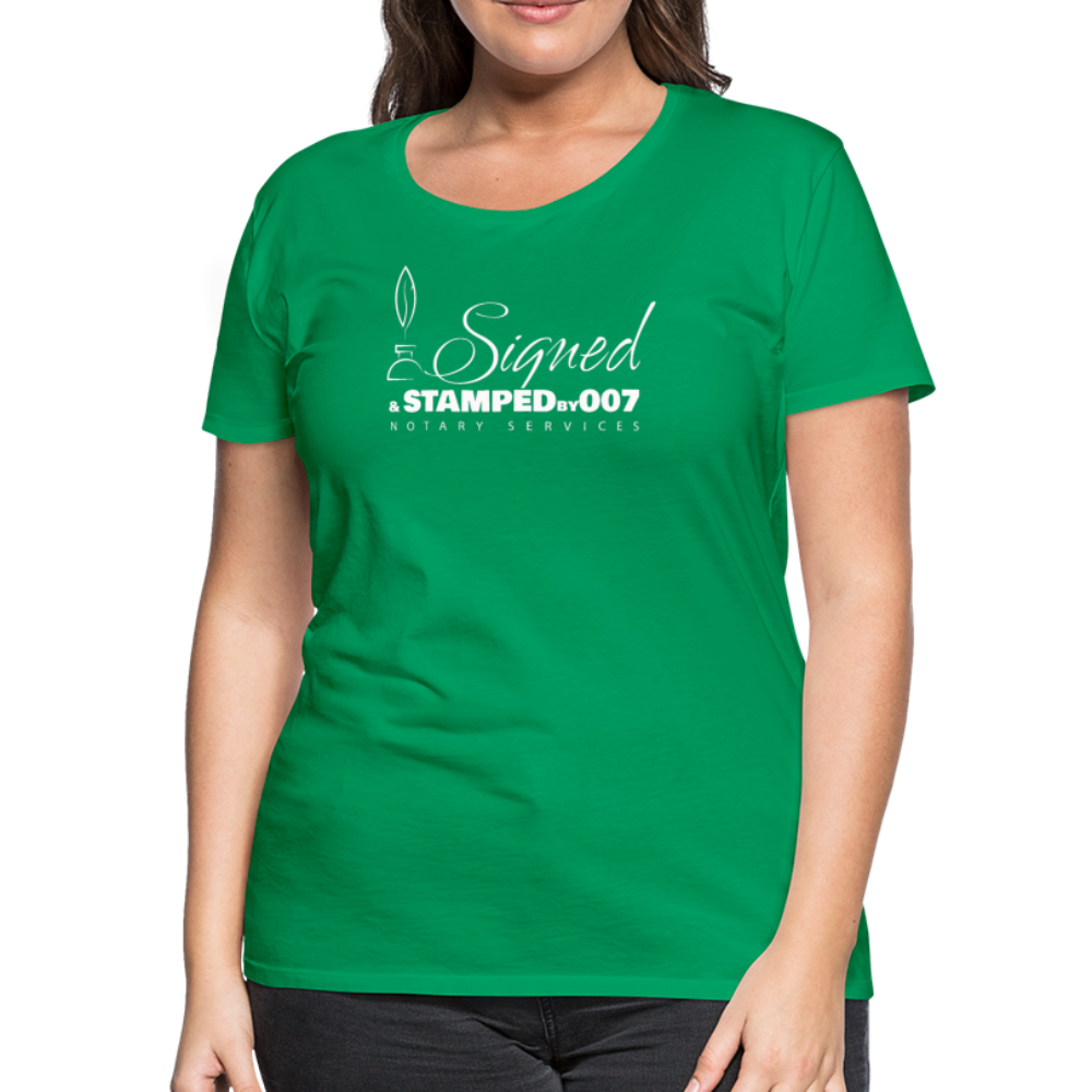 White SS Women’s Premium T-Shirt - kelly green