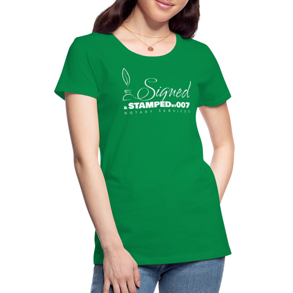 White SS Women’s Premium T-Shirt - kelly green