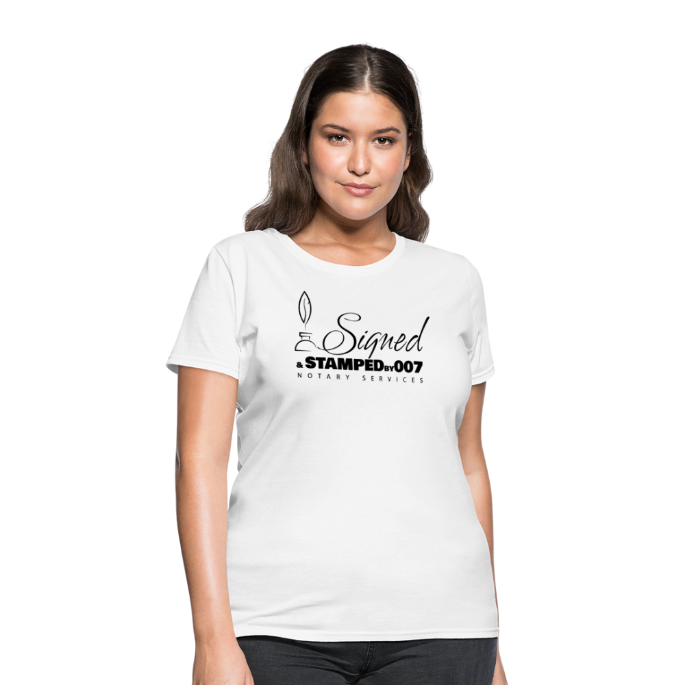 Black SS Women's T-Shirt - white