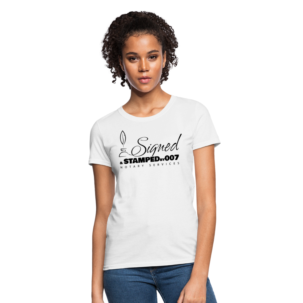 Black SS Women's T-Shirt - white