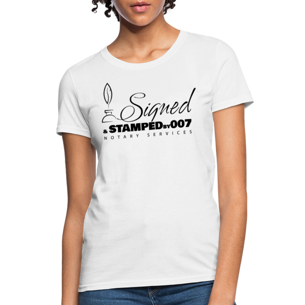 Black SS Women's T-Shirt - white