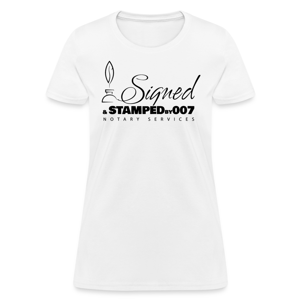 Black SS Women's T-Shirt - white