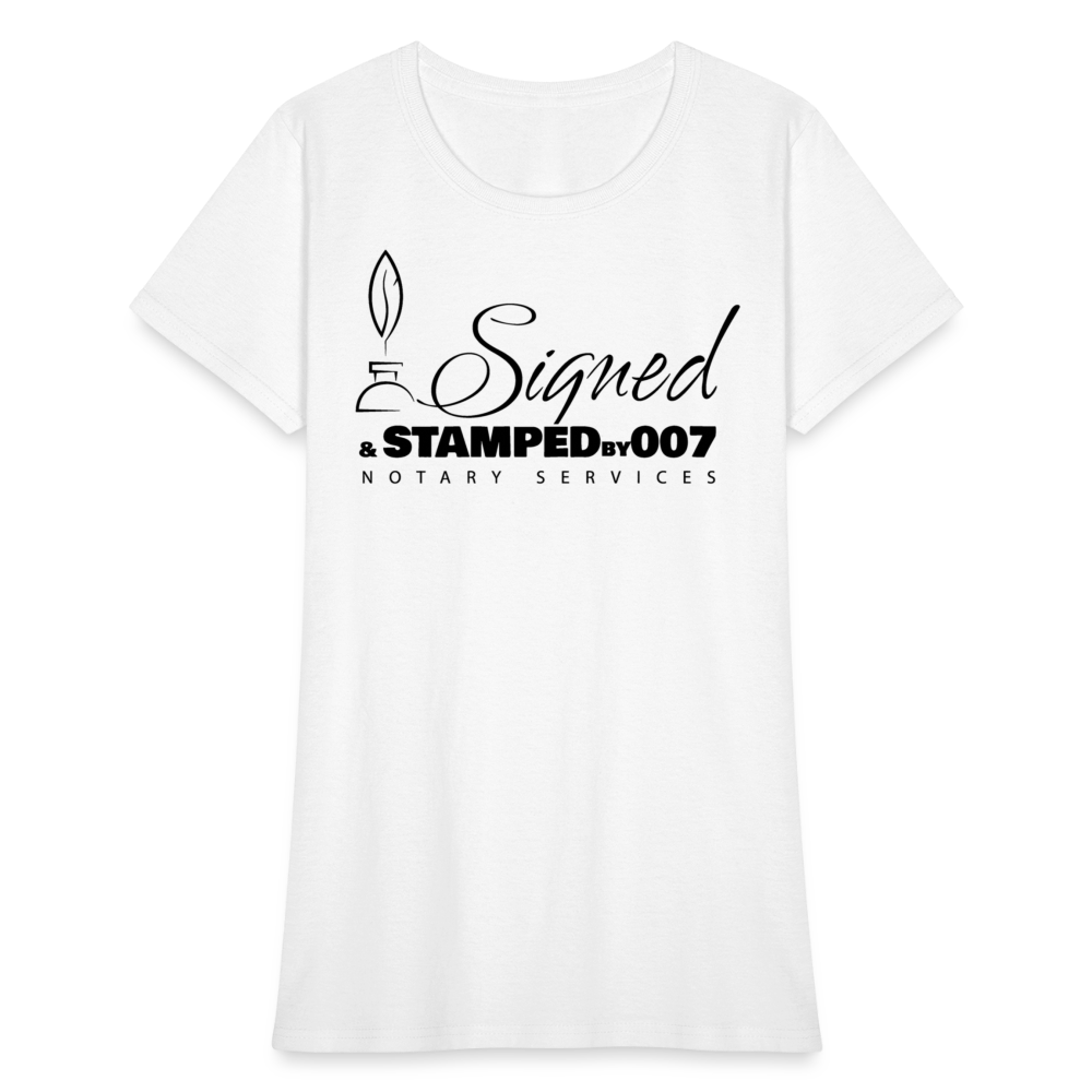 Black SS Women's T-Shirt - white