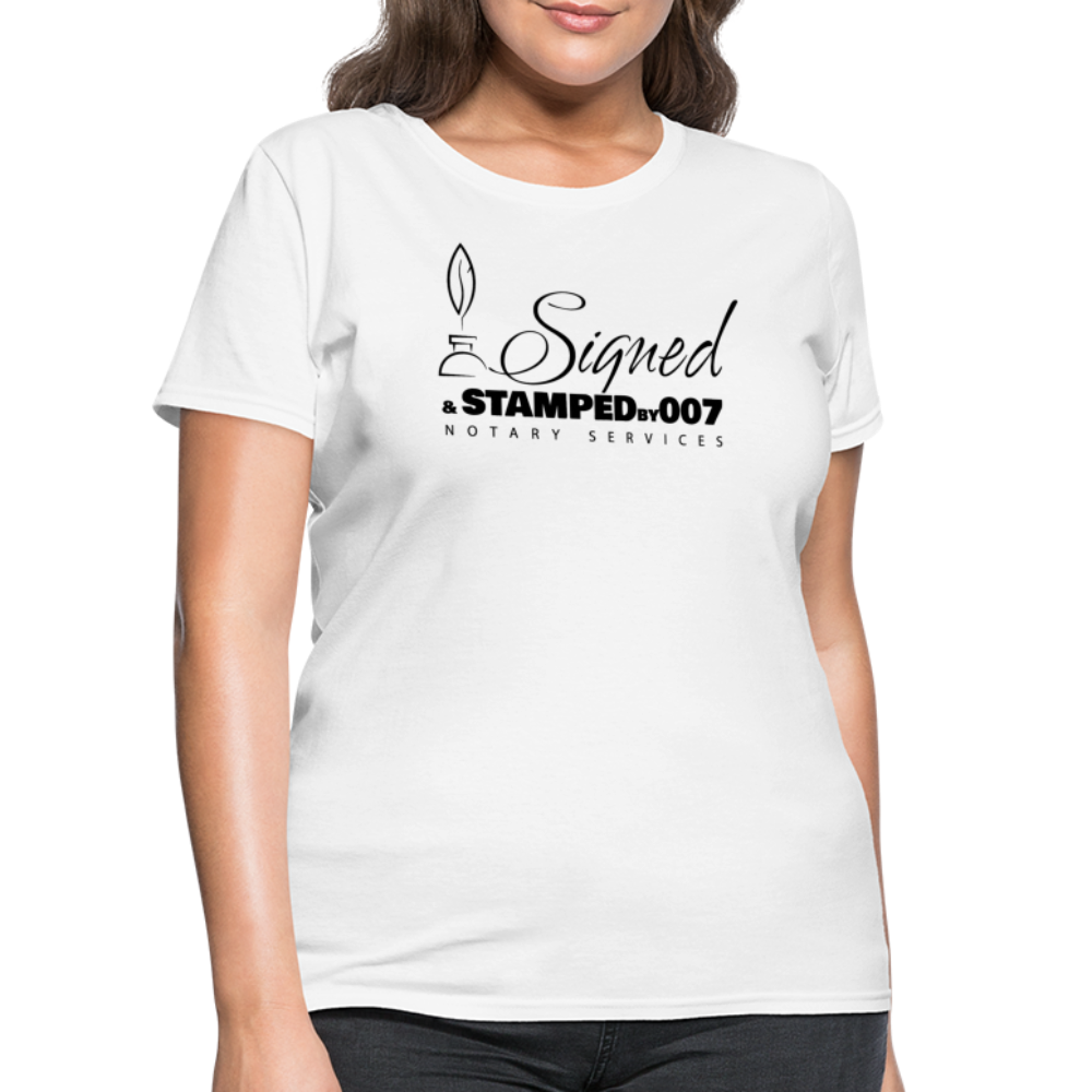 Black SS Women's T-Shirt - white