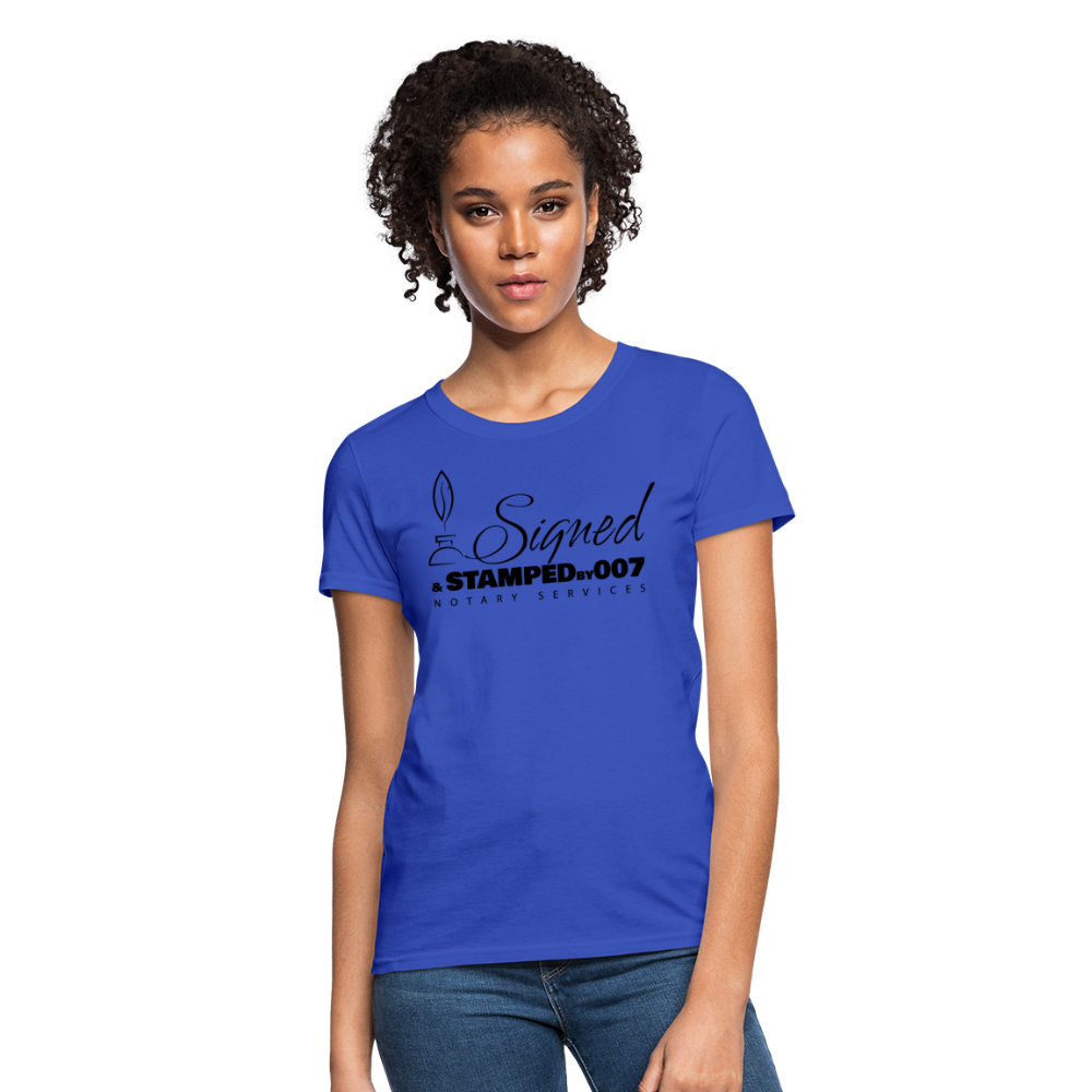 Black SS Women's T-Shirt - royal blue