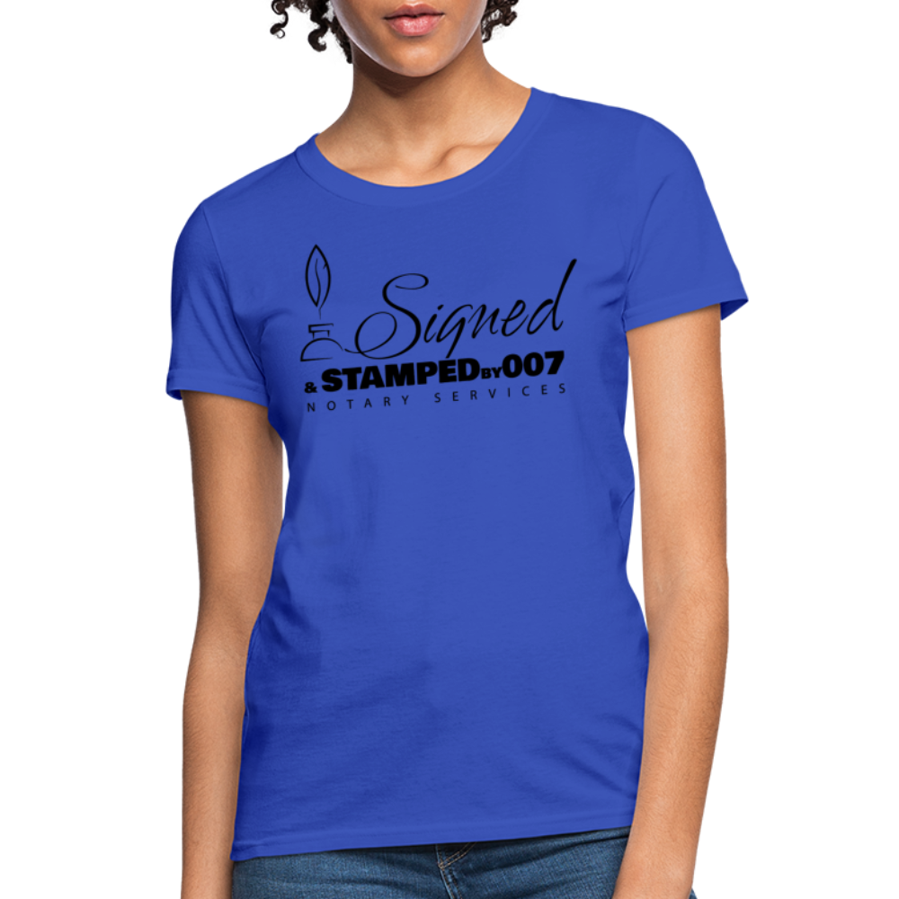 Black SS Women's T-Shirt - royal blue