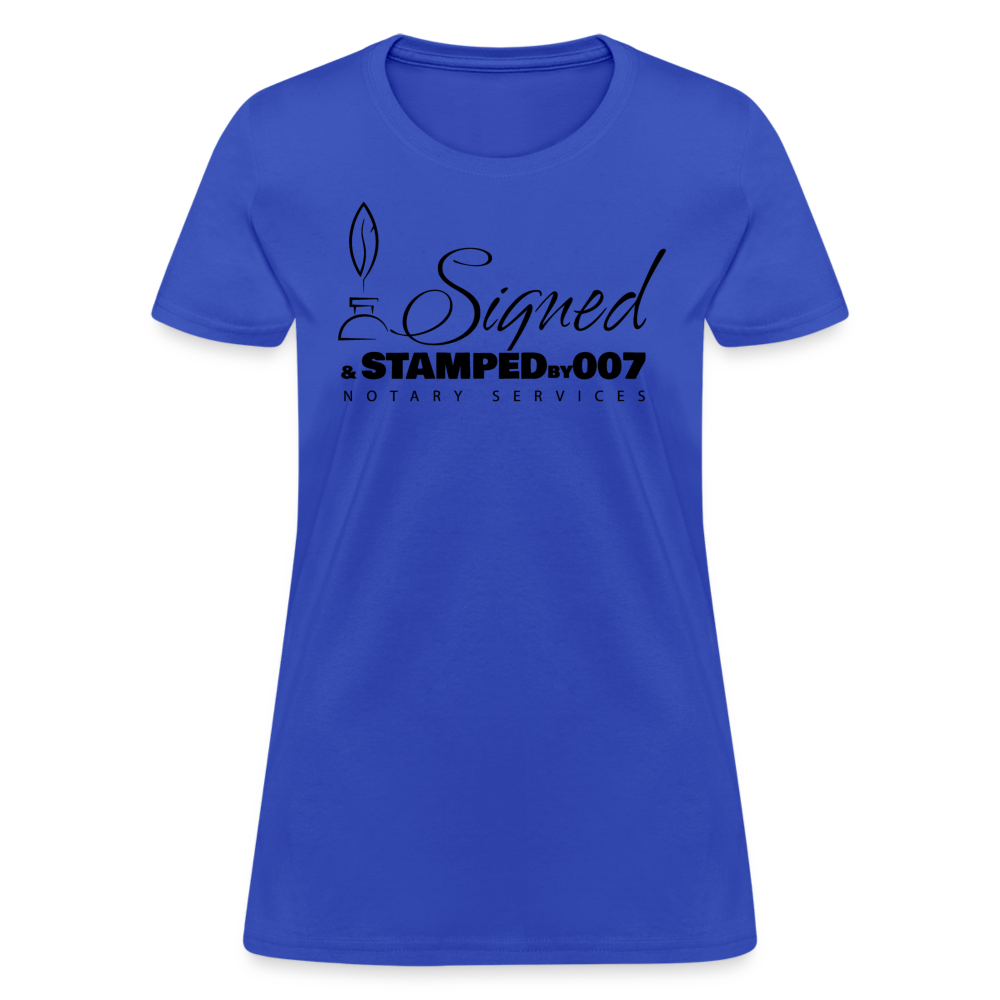 Black SS Women's T-Shirt - royal blue