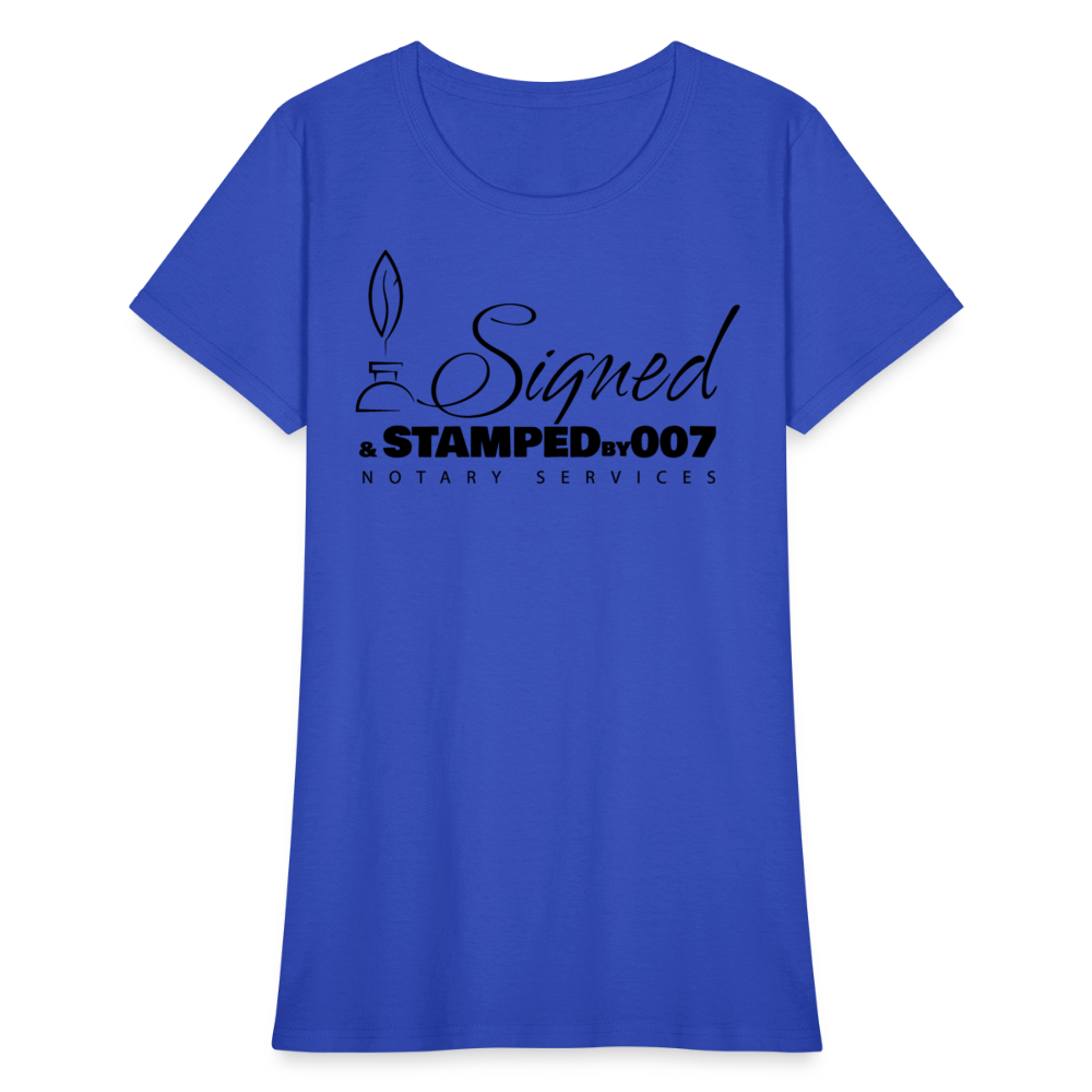 Black SS Women's T-Shirt - royal blue