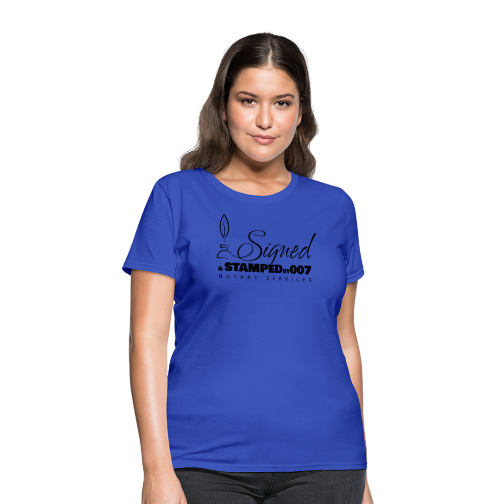 Black SS Women's T-Shirt - royal blue